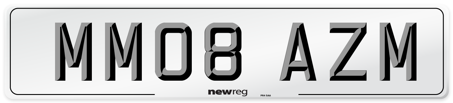 MM08 AZM Number Plate from New Reg